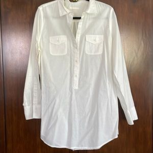 J Crew Long White shirt